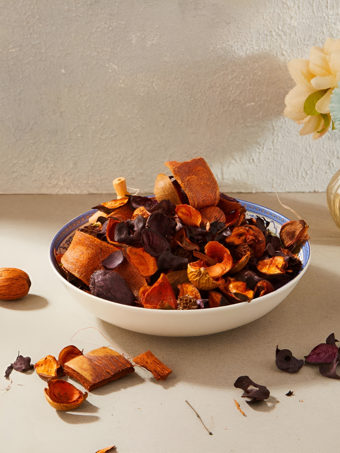 Fabindia Orange & Beige Mehak Dried Flowers Potpourri