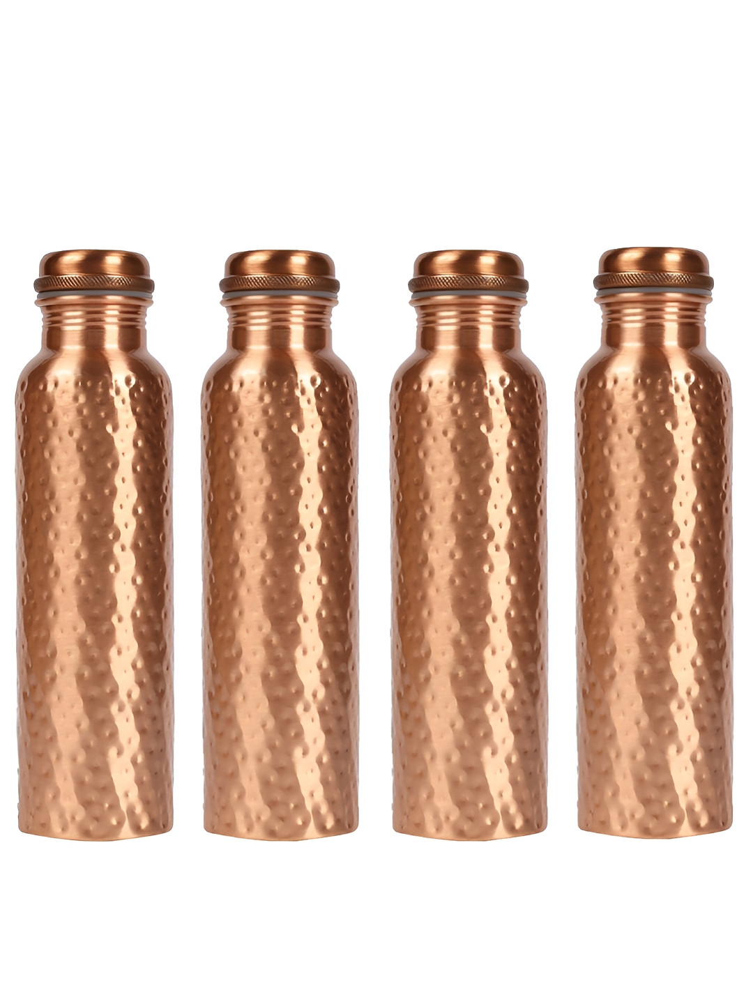 ANARO Copper-Toned 4 Pieces Copper Water Bottle With Screw Cap