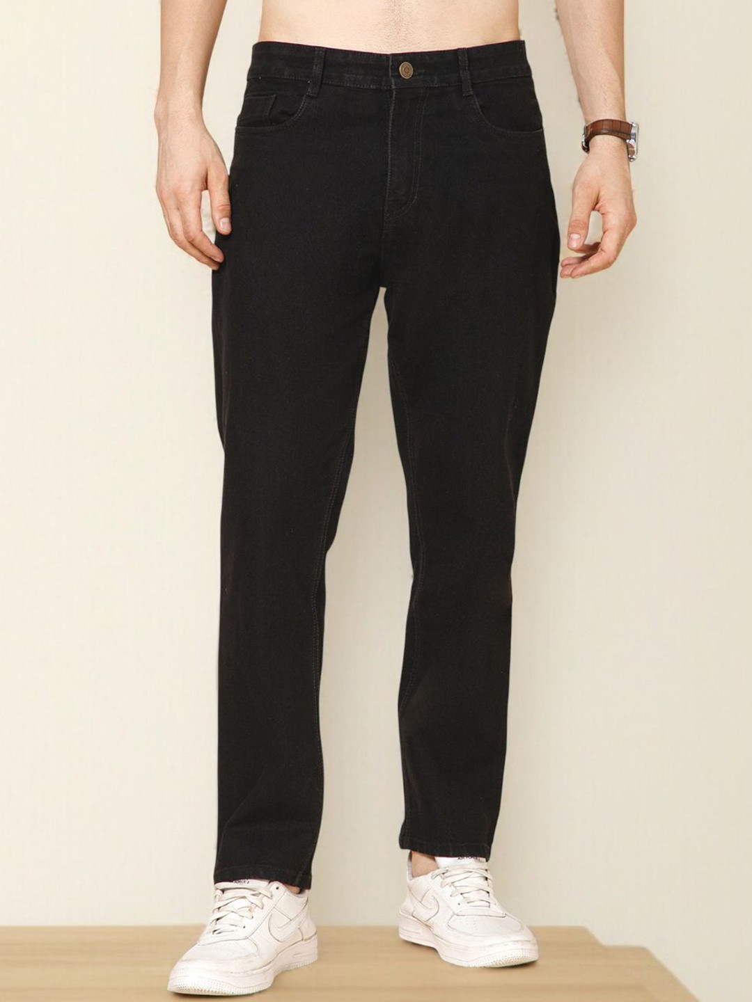 R.Code by The Roadster Life Co. loose fit Men Straight Fit Low-Rise Stretchable Jeans