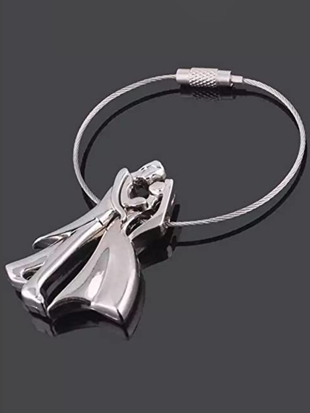 AUGEN Stainless Steel Couple Keychain