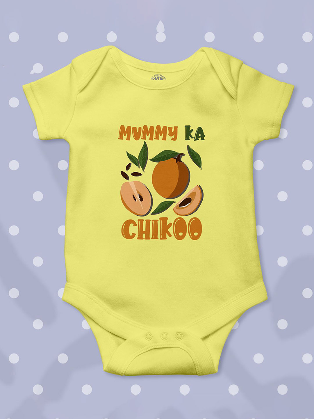 THE PRINT PLATTER Infants Mummy Ka Chikoo Printed Envelope Neck Cotton Bodysuit