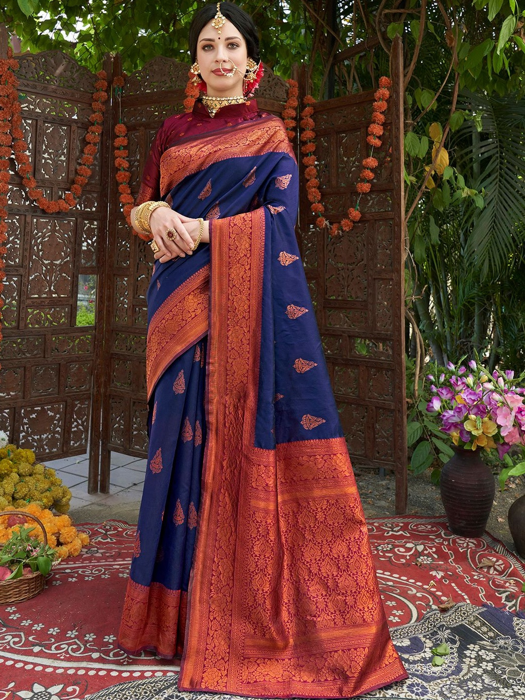 Anouk Rustic Women Woven Design Traditional Kanjeevaram Saree