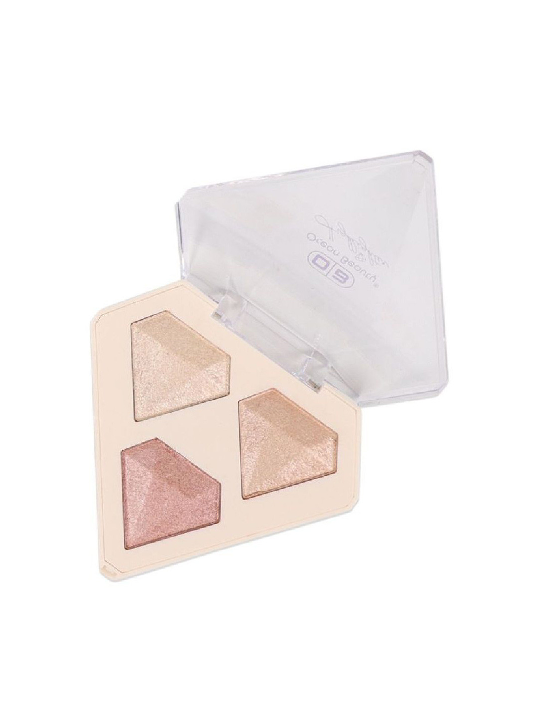 OB Ocean Beauty 3 Colour High Pigmented Highlighter Palette - 10 g - 02