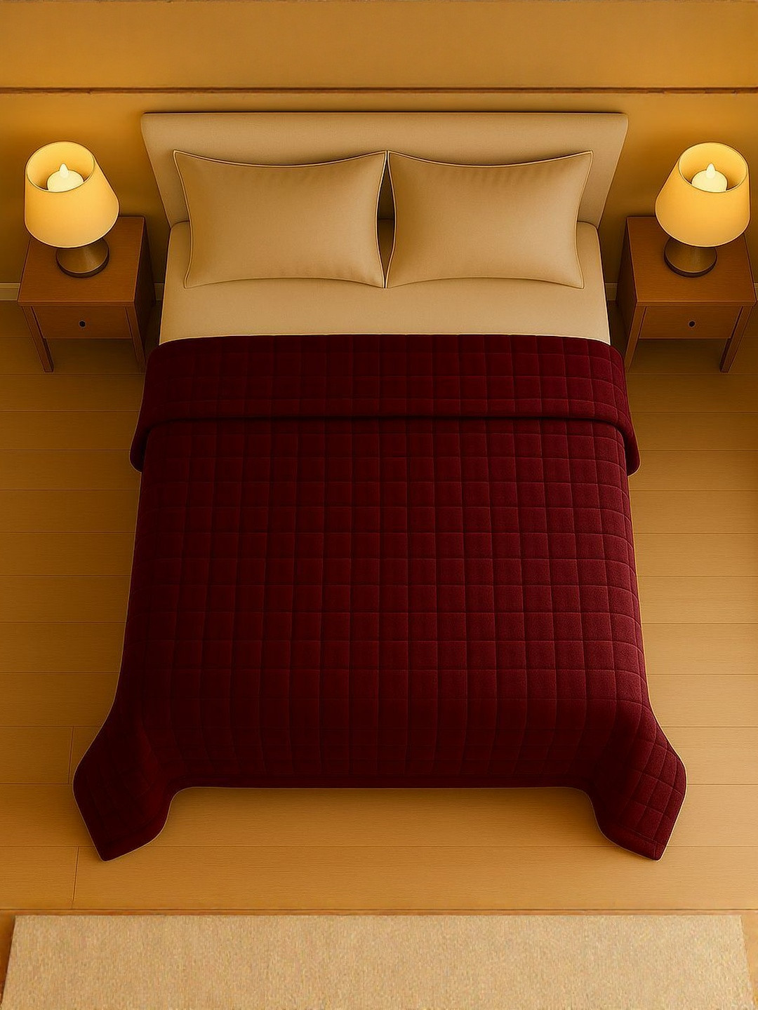 Signature Maroon Mink Heavy Winter Blanket