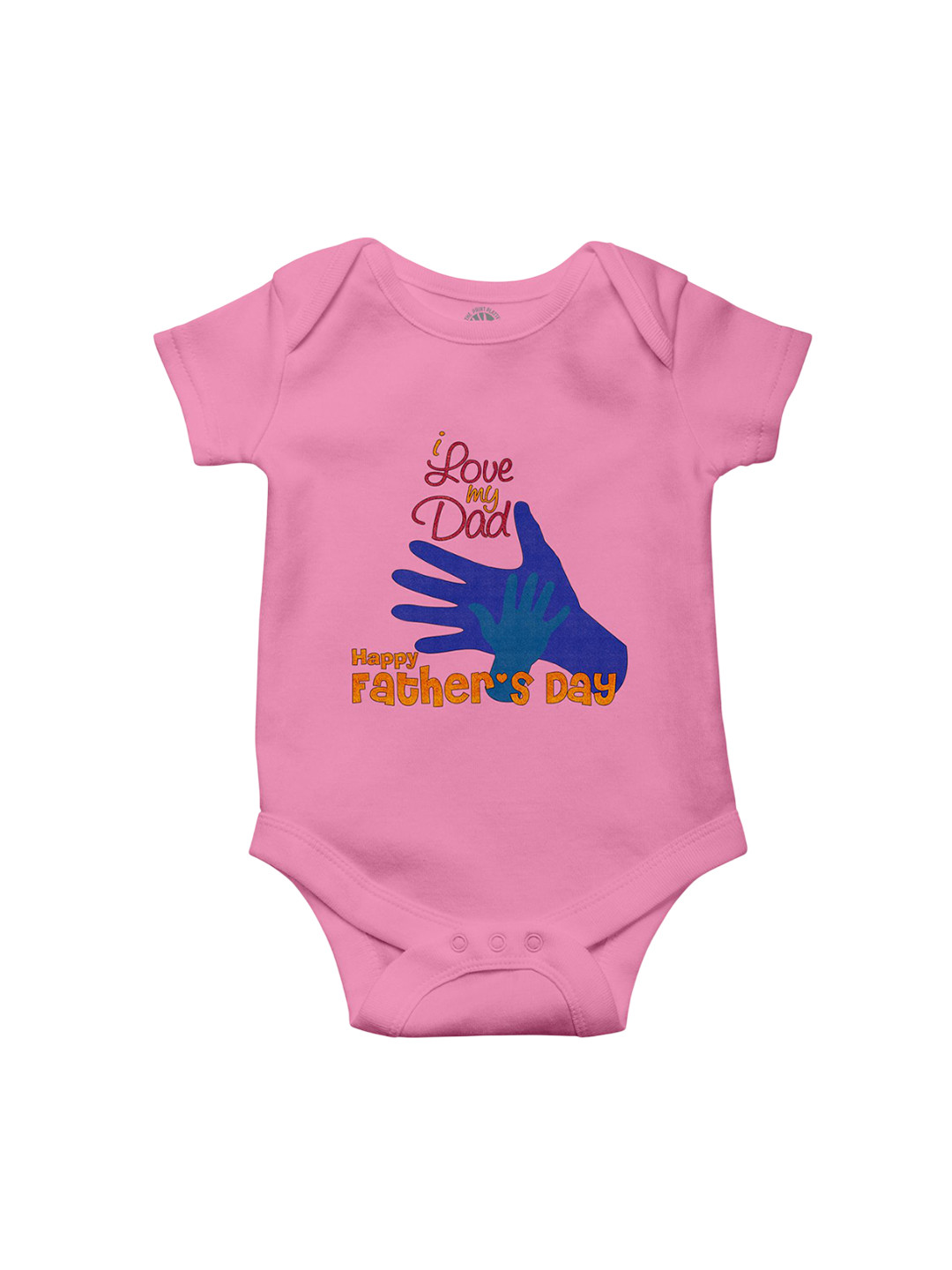 THE PRINT PLATTER Infants Happy Father Day Printed Cotton Bodysuits