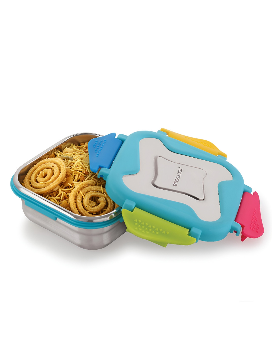 STEELLOCK Blue 2 Pieces Stainless Steel Airtight Leakproof Lunch Boxs-250ml-Each