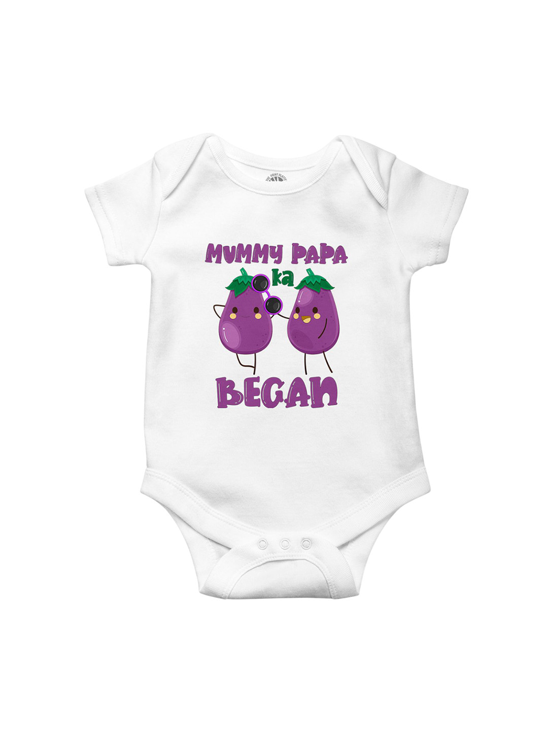 THE PRINT PLATTER Infants Mummy Papa Ka Began Printed Round Neck Cotton Bodysuits