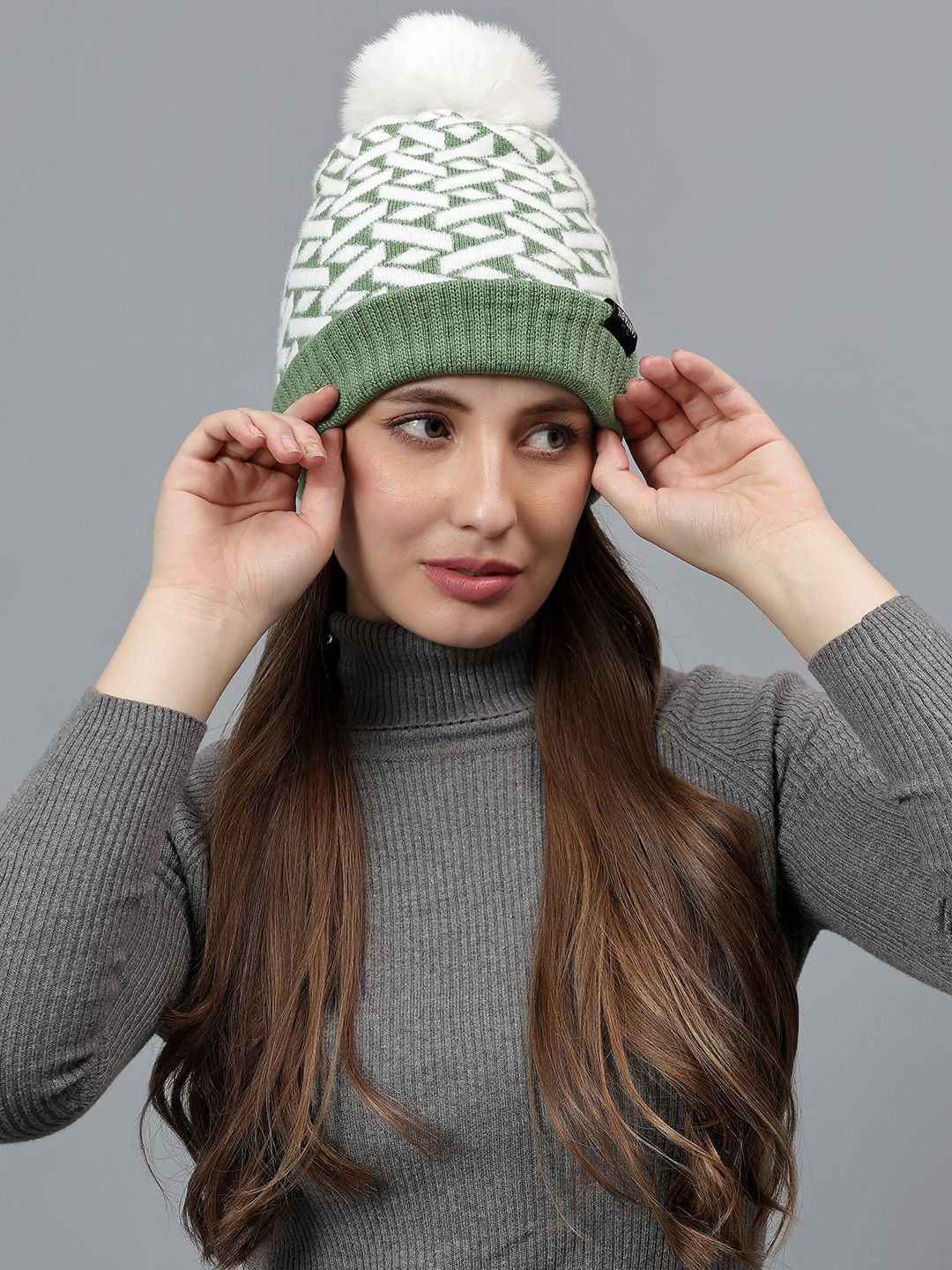 Cantabil Women Colourblocked Beanie Winterwear Cap