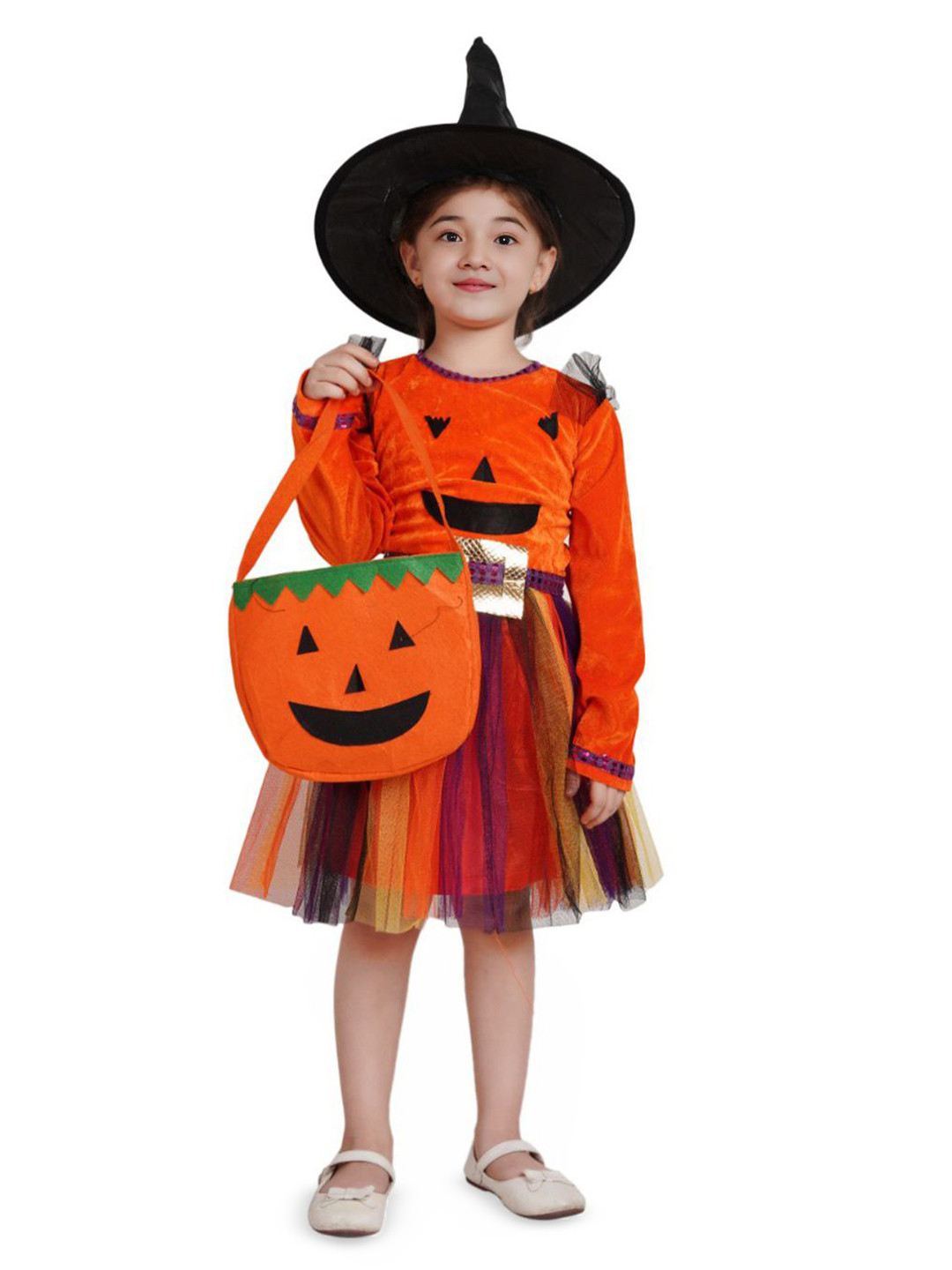 Cutiekins Girls Self Design Fit & Flare Halloween Dress