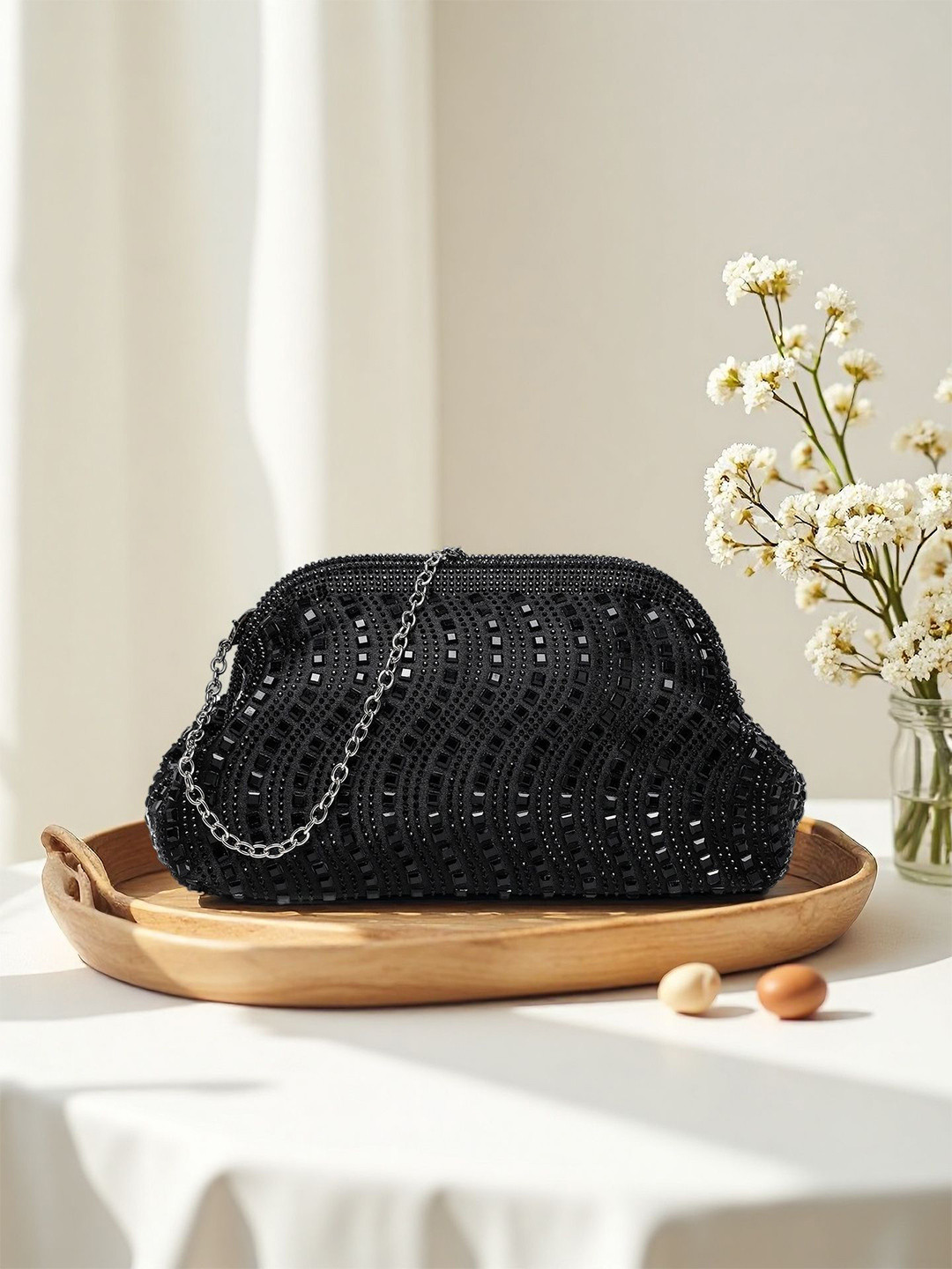 bebe Women Embellished Banquet Bag