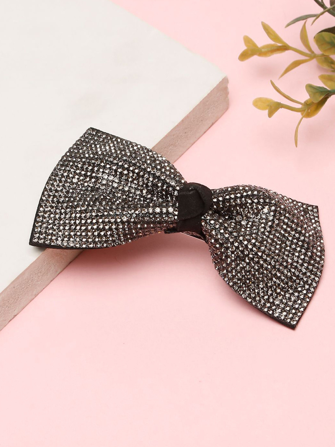 Stoln Women Bow shaped Stone Alligator Hair Clip