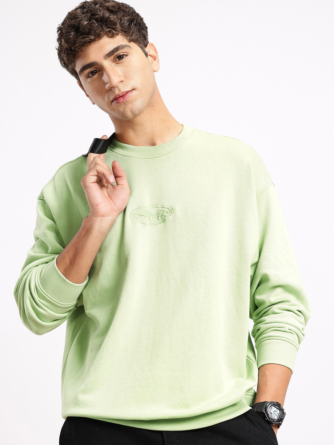 Aeropostale Brand Logo Embroidered Sweatshirt