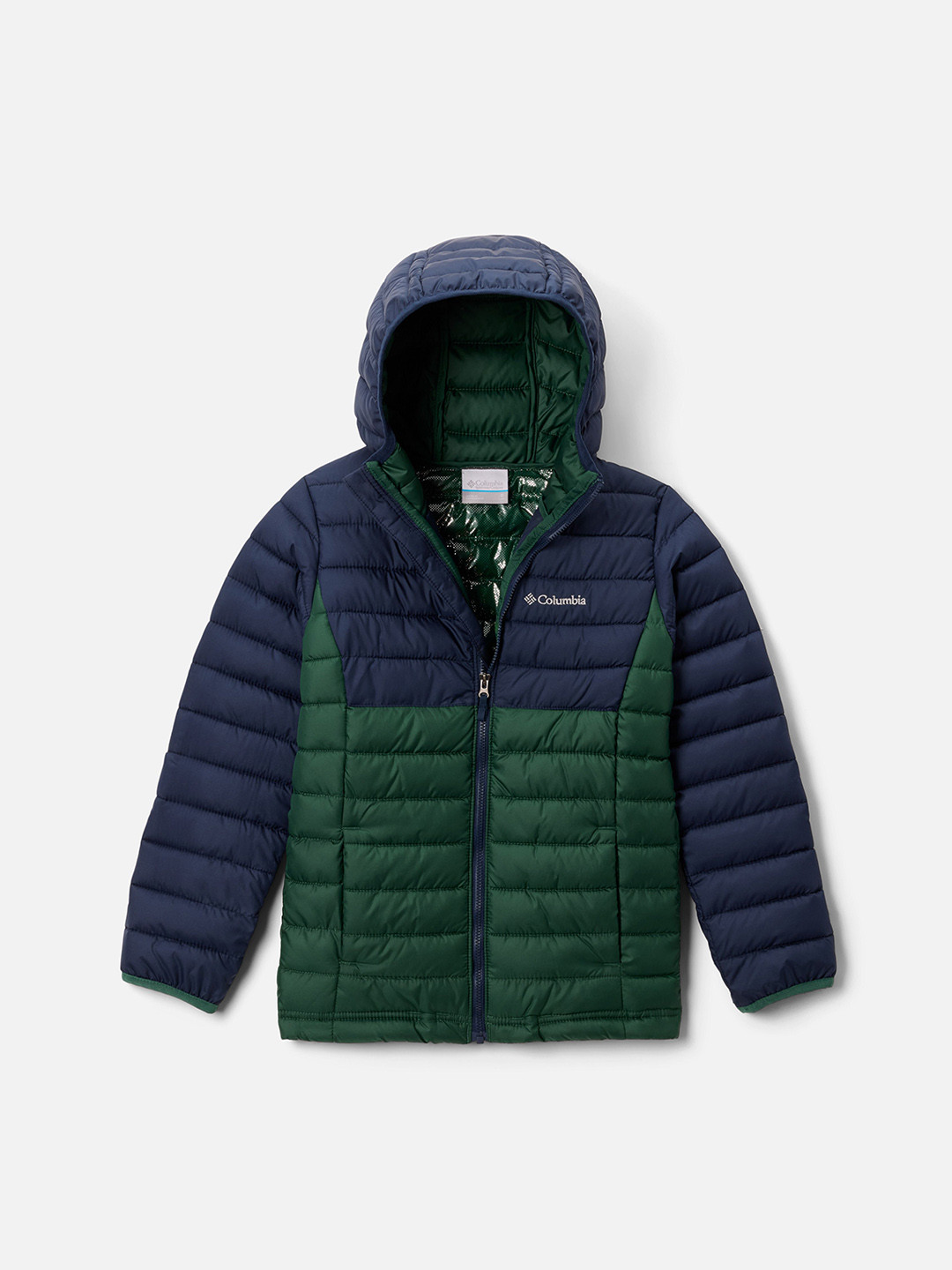 Columbia Powder Lite II Boys Colour-Blocked Hooded Jacket