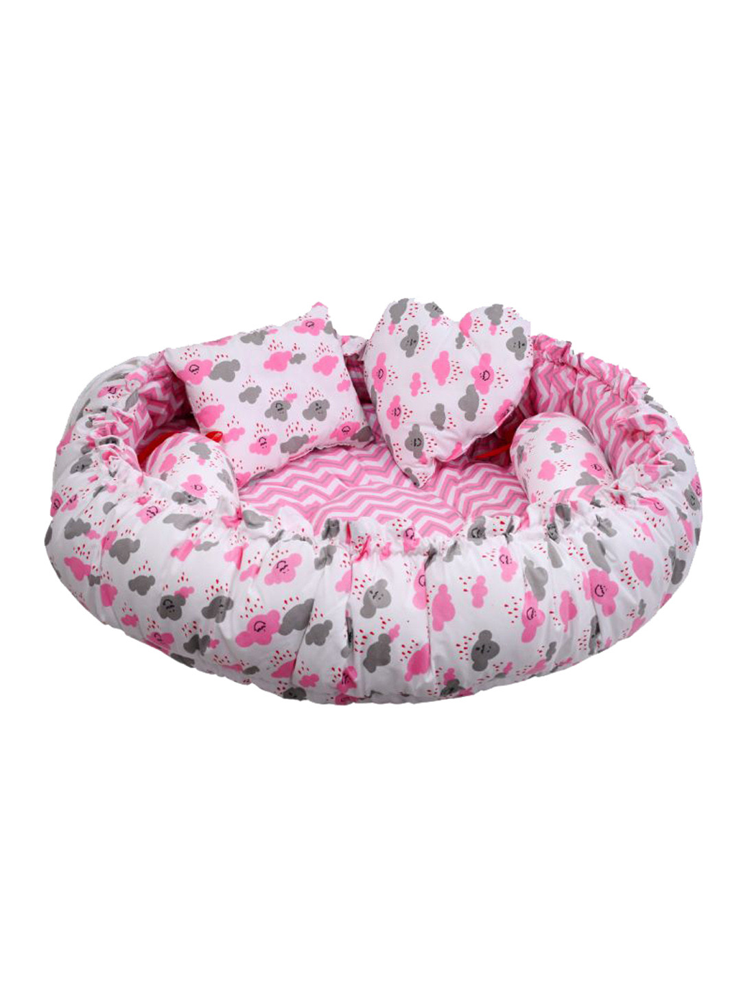 ADORE STUFF Kids Set of 5 Printed Mattress Mosquito Net Pure Cotton New Born Baby Bed Sets