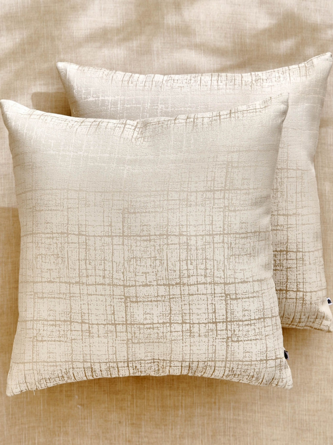 Home Centre Pack of 2 Brown Square Shaped Cushions