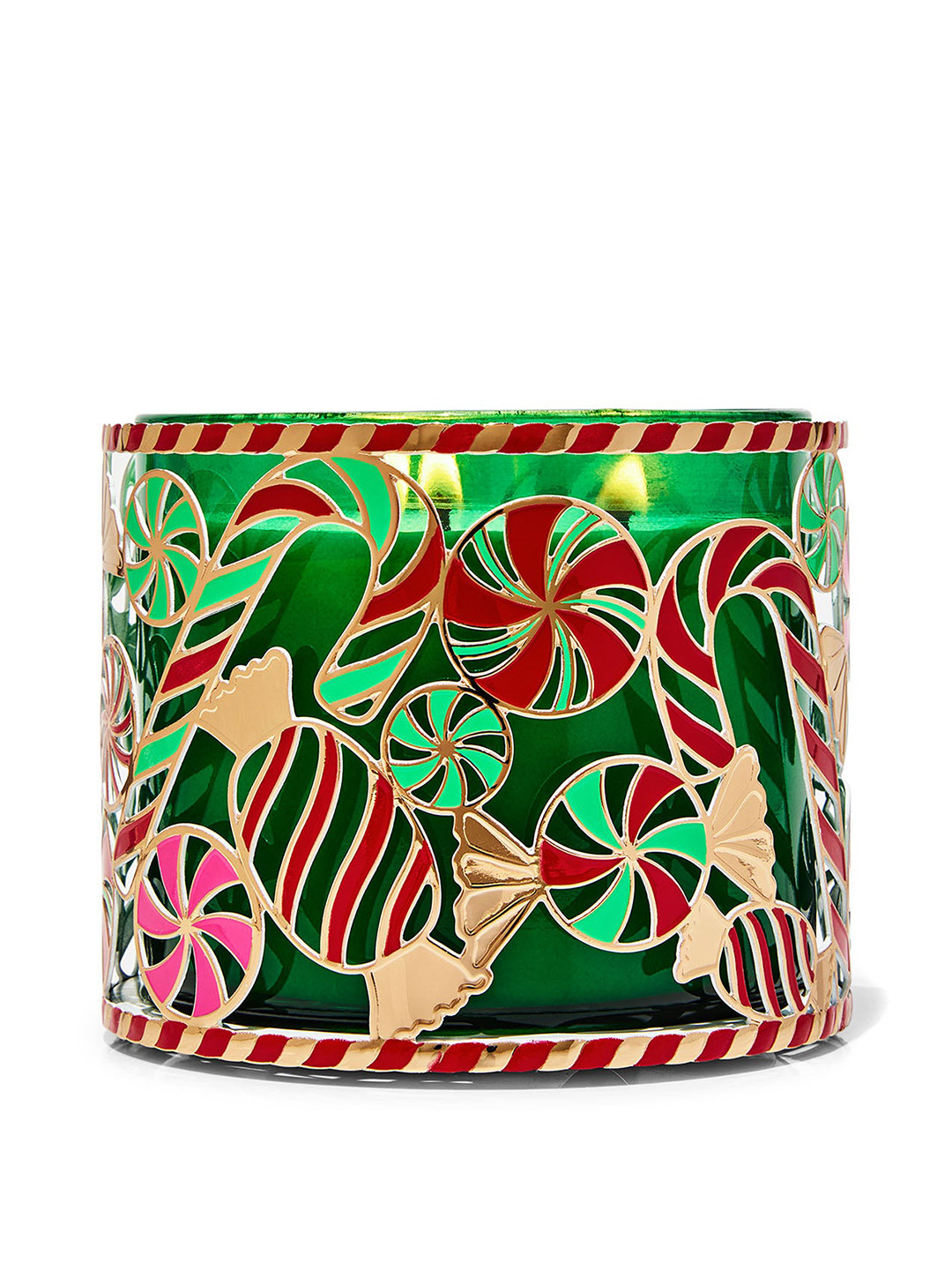 Bath & Body Works Peppermint Candies 3-Wick Candle Holder