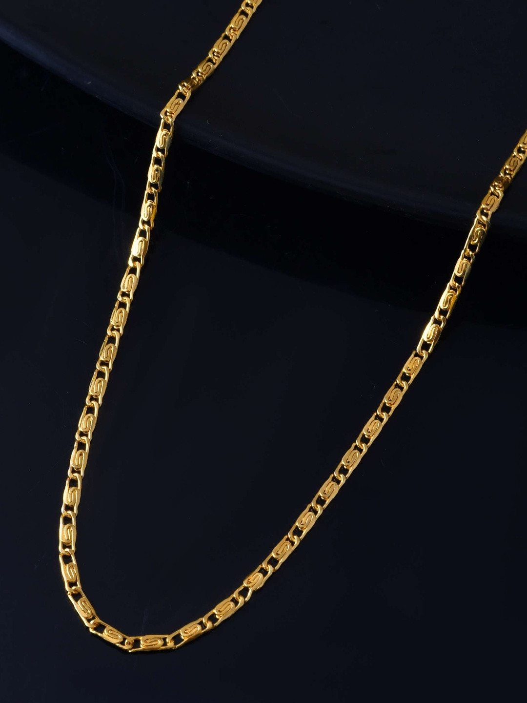 Jewels Nest Stainless Steel Gold-Plated Link Chain Minimal Chain