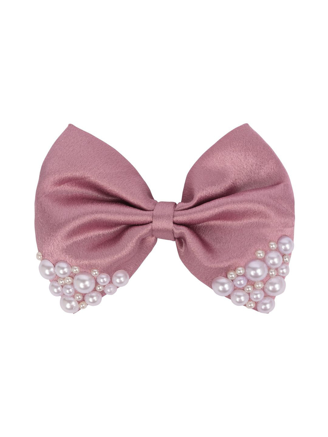 Aye Candy Girls Dull Satin Finish Pearl BowAlligator Hair Clip