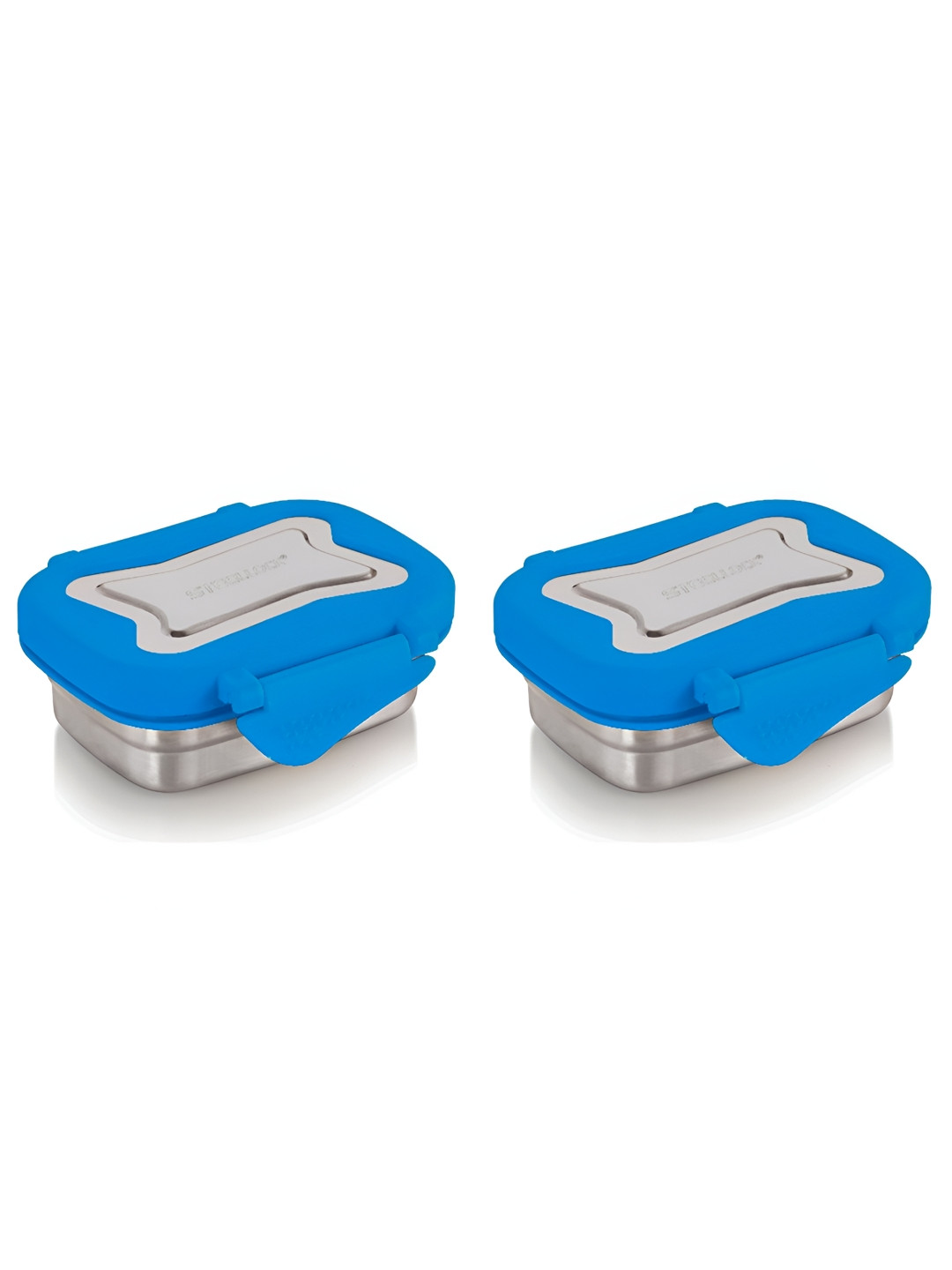 STEELLOCK Blue 2 Pieces Stainless Steel Airtight Leakproof Lunch Boxs-170ml Each