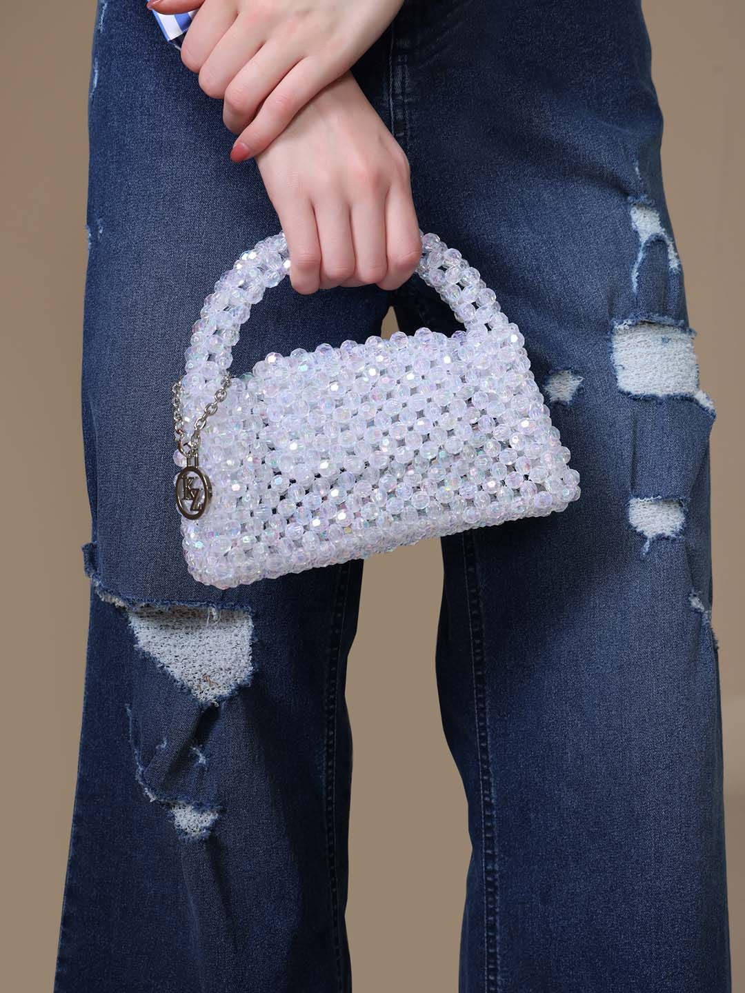 Kazo Elena Beaded Embellished Purse Clutch