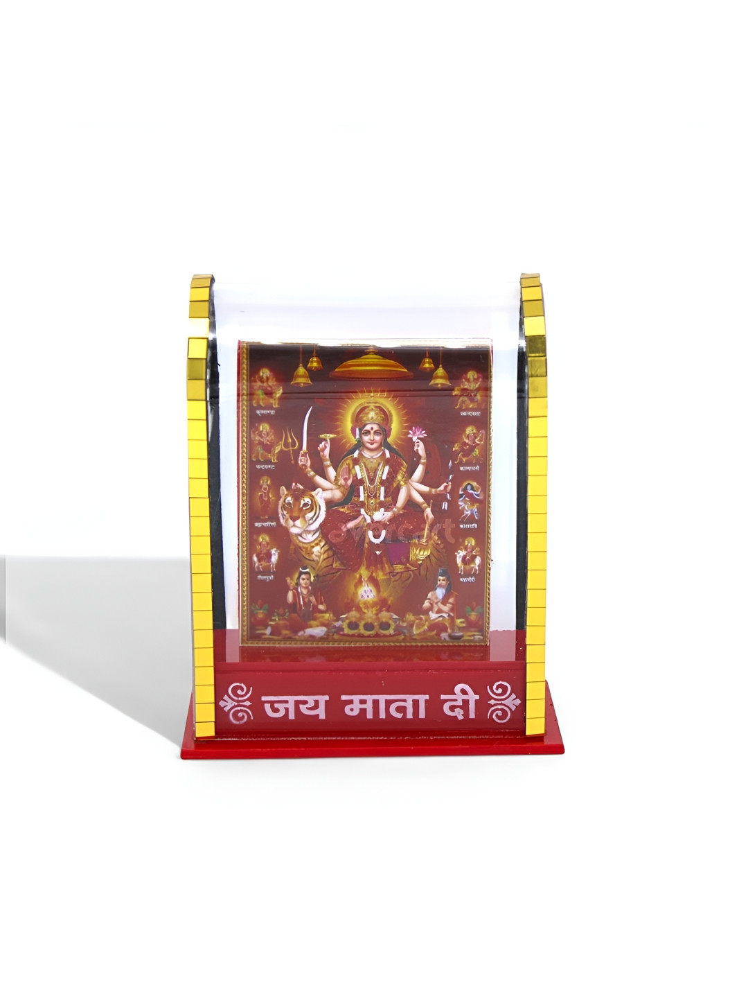 Adhvik Cabinet Brown Goddess Maa Navdurga Religious Idol Showpiece