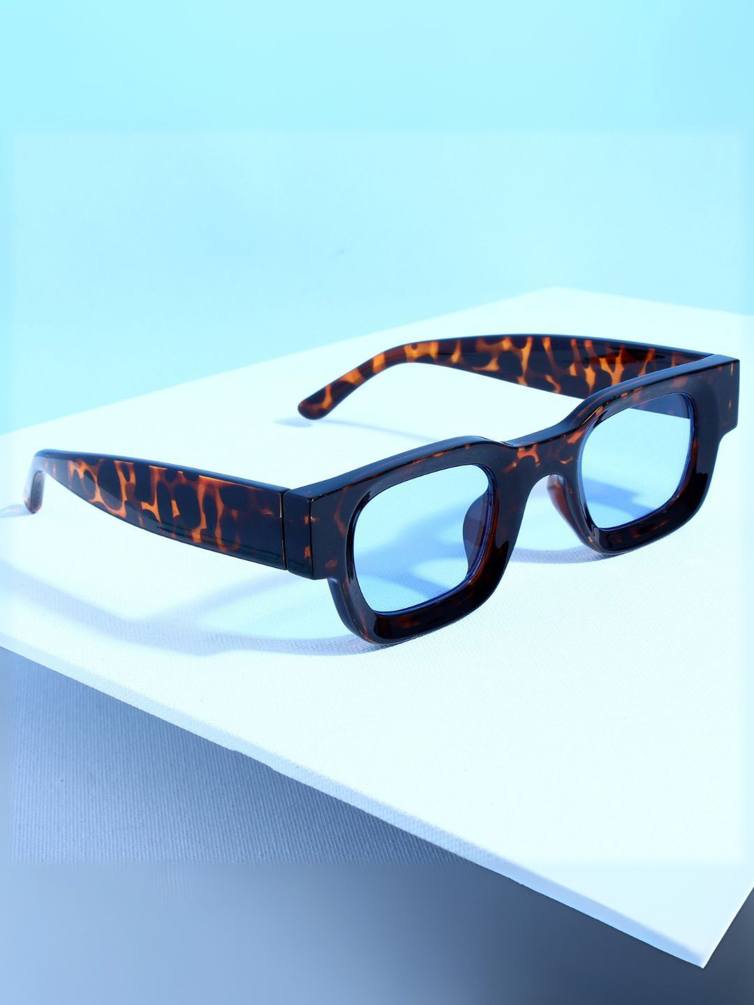 goglassic Unisex Square Sunglasses with UV Protected Lens Vintage V1-To.-Black-Blue