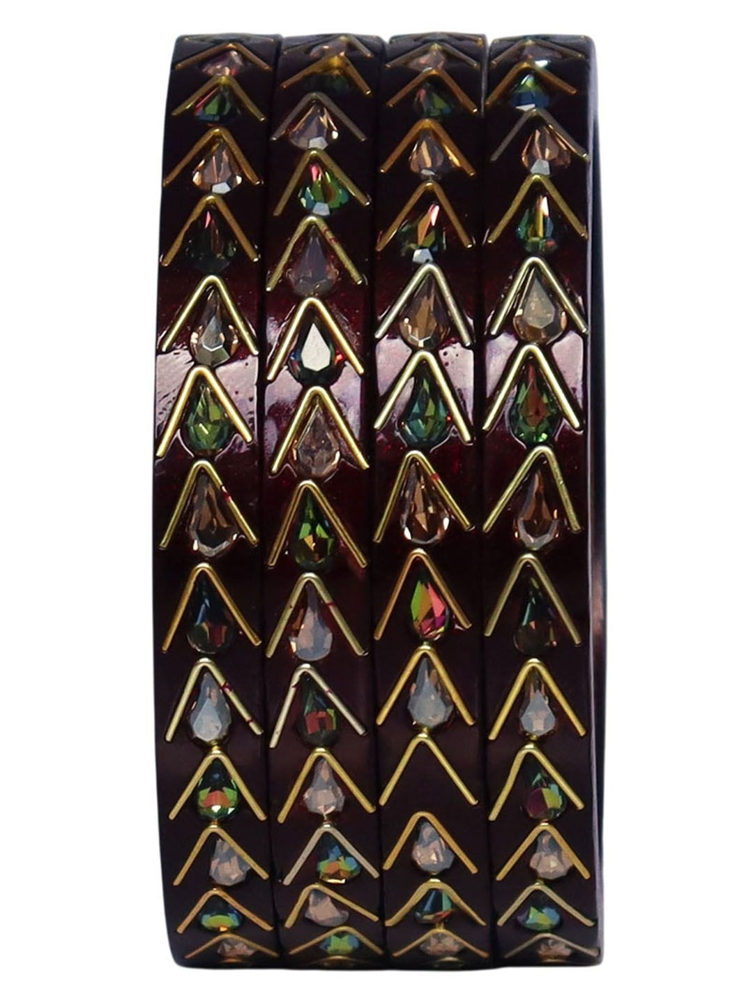 TAJ BRIDAL STORE Women's Trendy Lac Kada Bangles Set in Latest Kundan Design