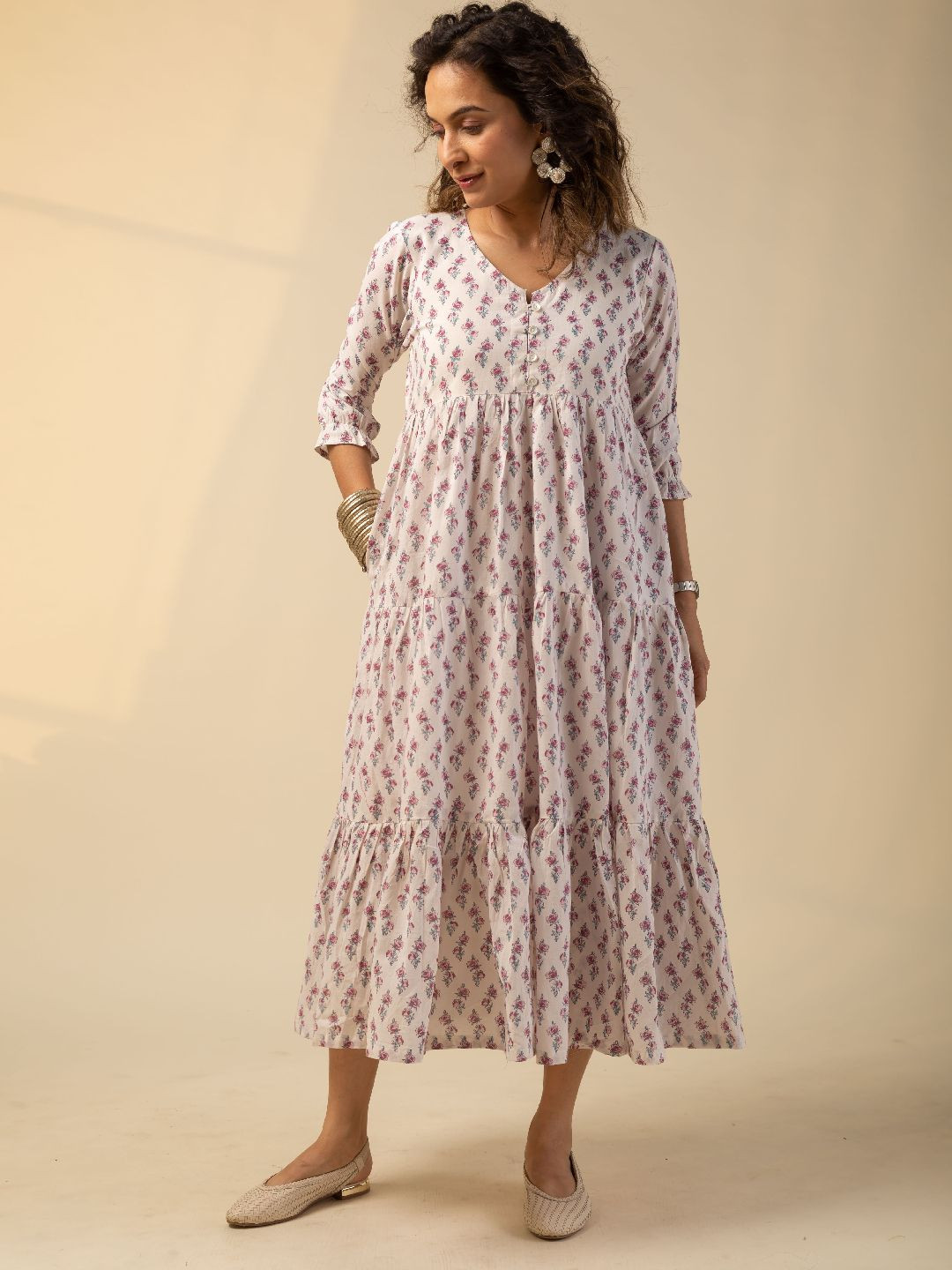 KUSVAA Diyasri Cotton A Line Dress