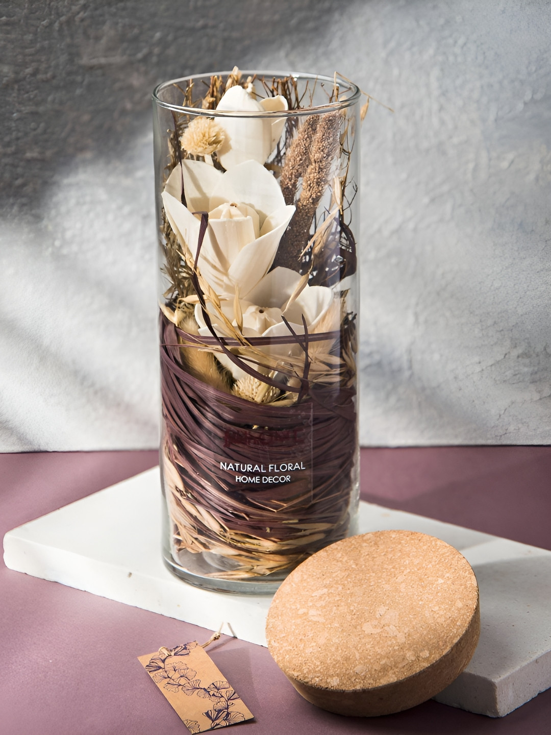 Fabindia Beige & White Mehak Dried Flowers Potpourri