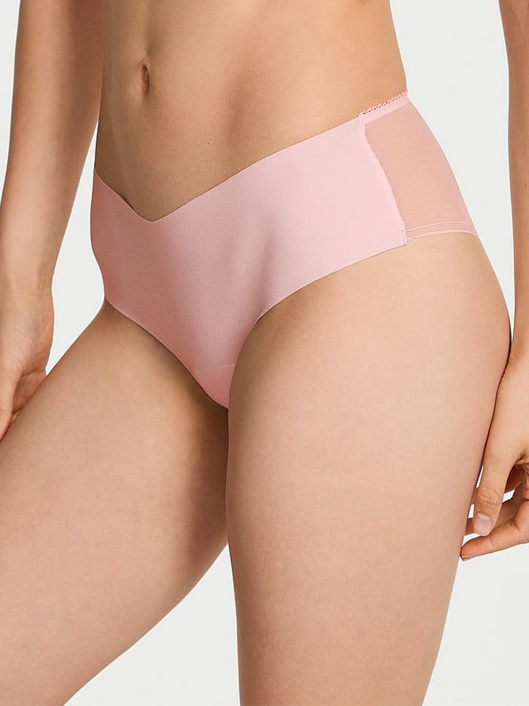 Victoria's Secret No-Show Sheer Logo Mid-Rise Hipster Briefs