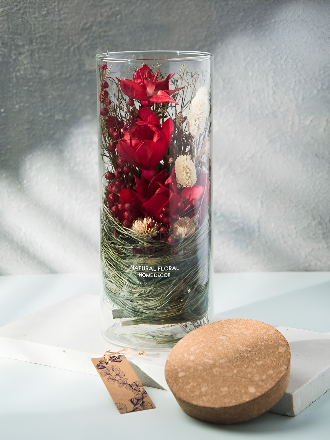 Fabindia Red & White Mehak Dried Flowers Potpourri