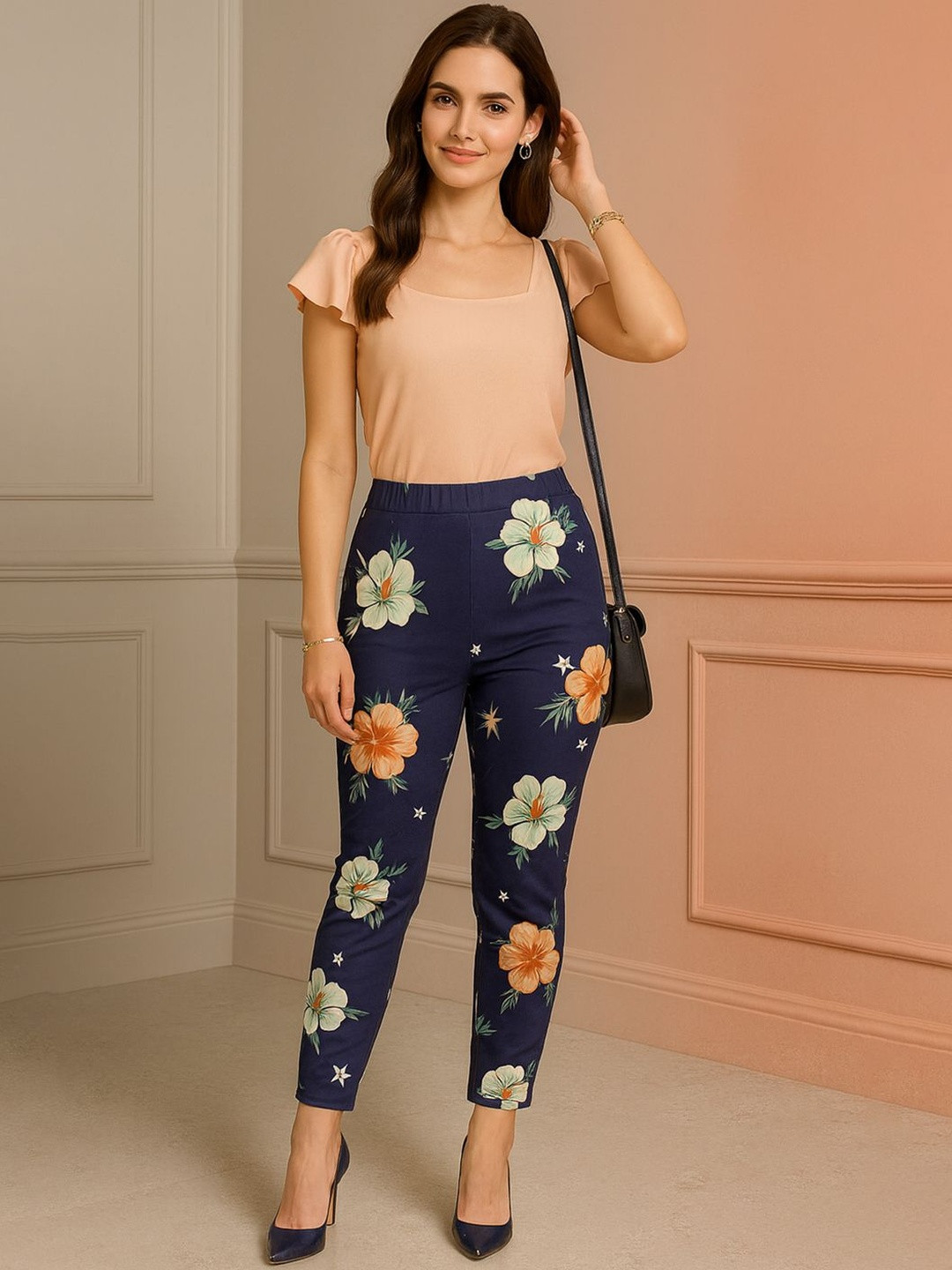 Moda Rapido Women Printed Stretchable Polyester Jegging