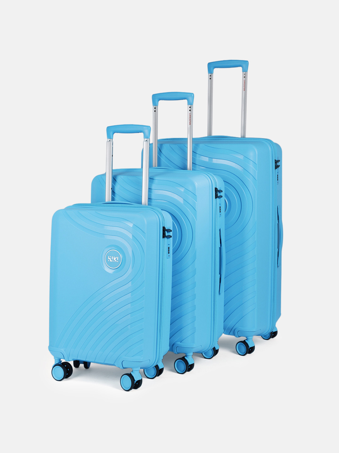 Wildcraft Onyx Set Of 3 Textured Hard Suitcase Trolley Bags- 185L