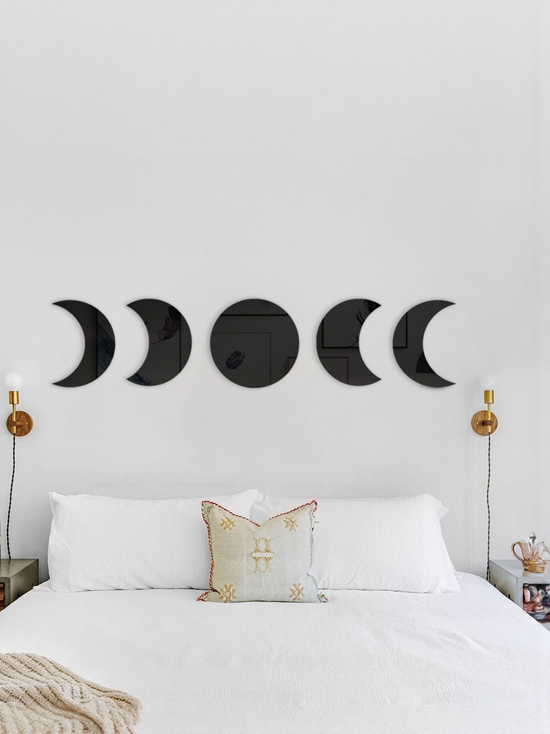 GloShvi Set Of 5 Acrylic Moon Wall Decor