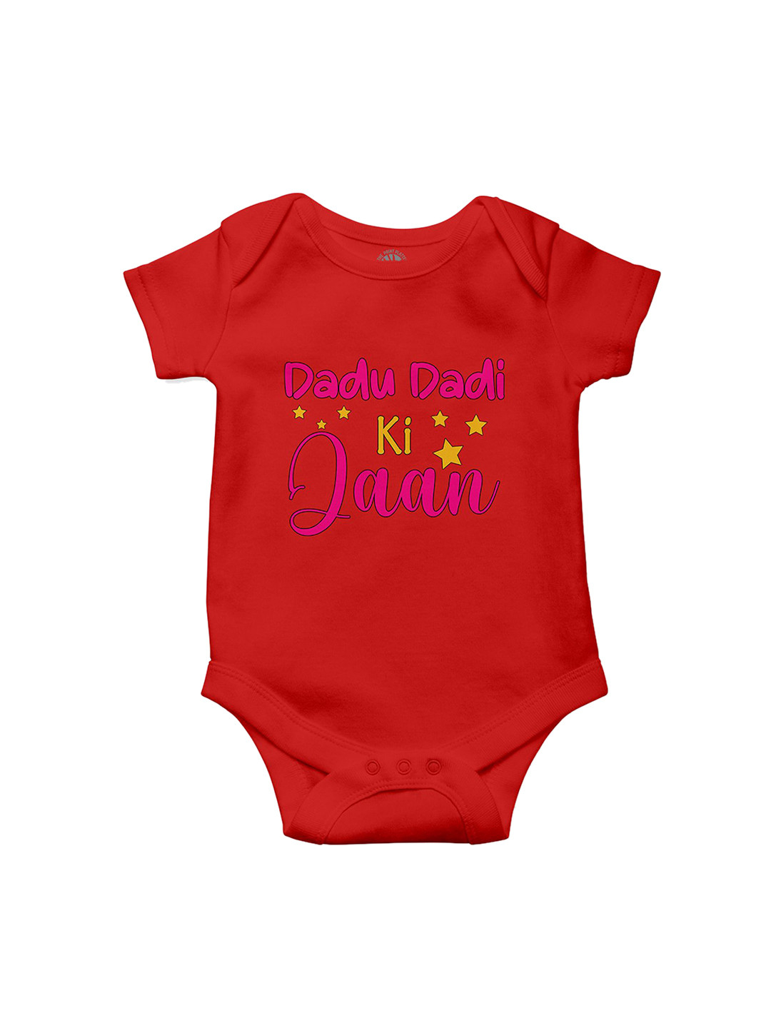 THE PRINT PLATTER Infants Kids Dadu Dadi Ki Jaan Printed Cotton Envelope Neck Bodysuit