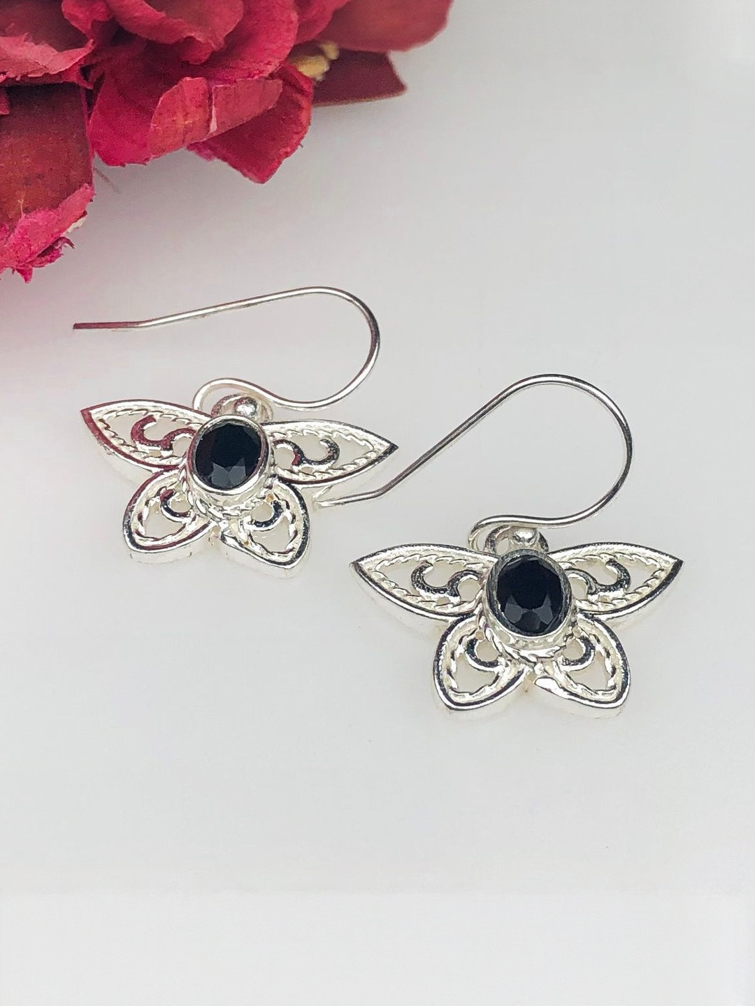 Zhupuk Women Floral Fish Hook Earwire Drop Earrings