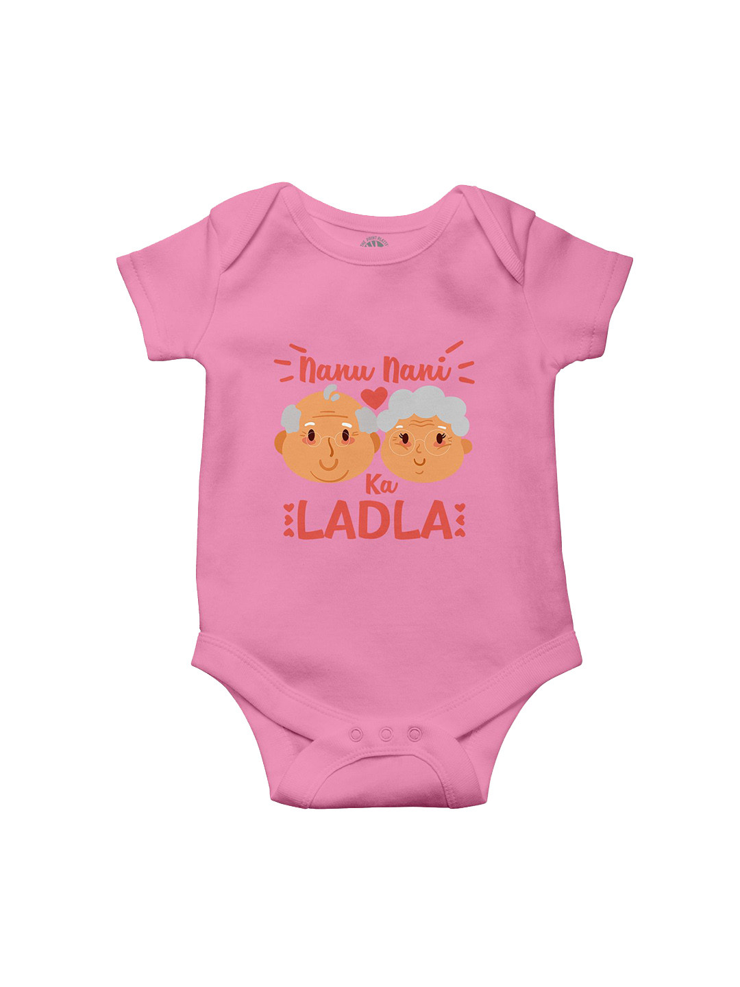THE PRINT PLATTER Infants Kids Nanu Nani Ka Ladla Printed Cotton Envelope Neck Bodysuit