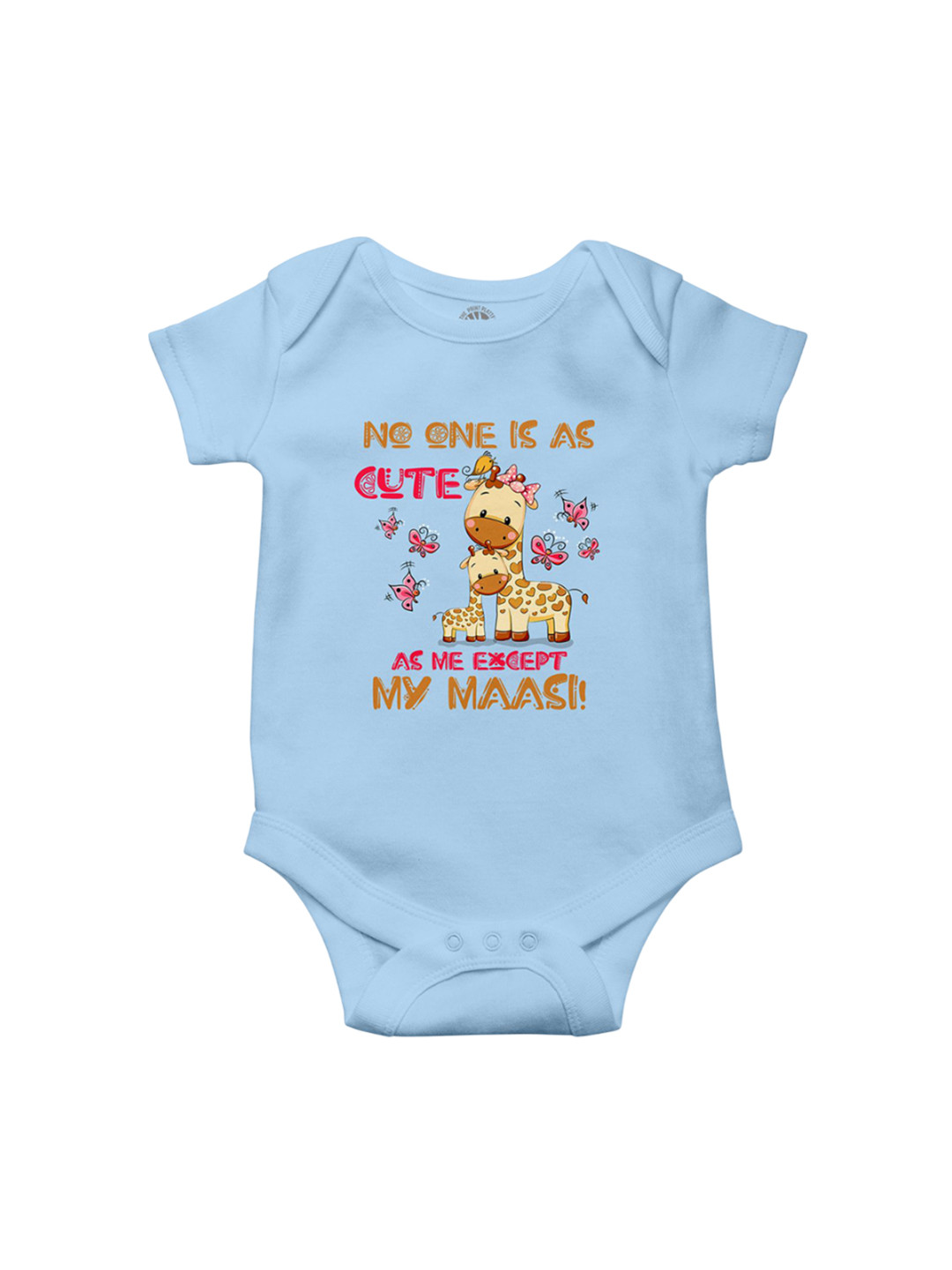 THE PRINT PLATTER Kids Cute Maasi Printed Cotton Ultra Bio Wash Bodysuit
