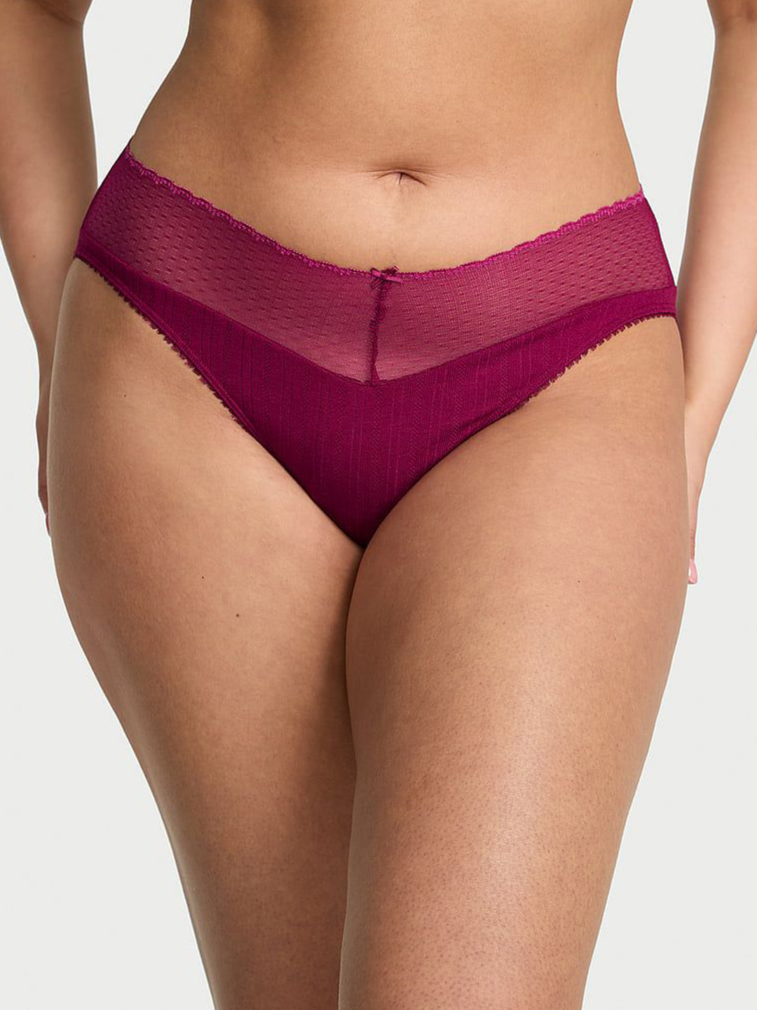 Victoria's Secret Self-Designed Pointelle Lace-Trim High-Leg Basic Briefs