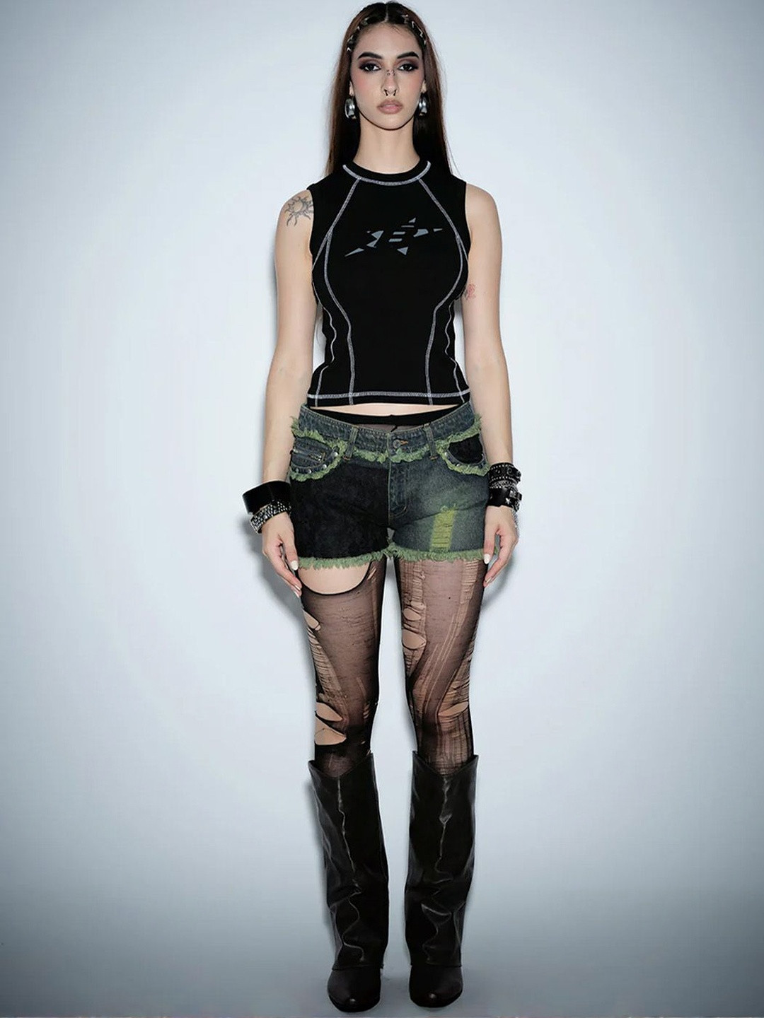 Bonkers Corner Starcode Women Sleeveless Tank Cotton Top