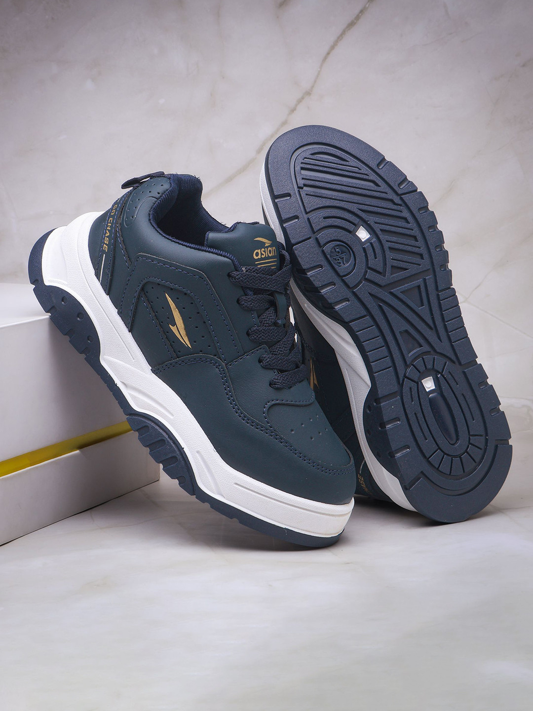 ASIAN Women's Extra Cushion Support Navy Blue Sneaker