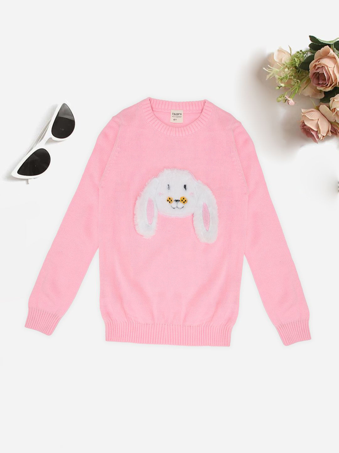 Pantaloons Junior Girls Full Sleeve Pullover Sweater