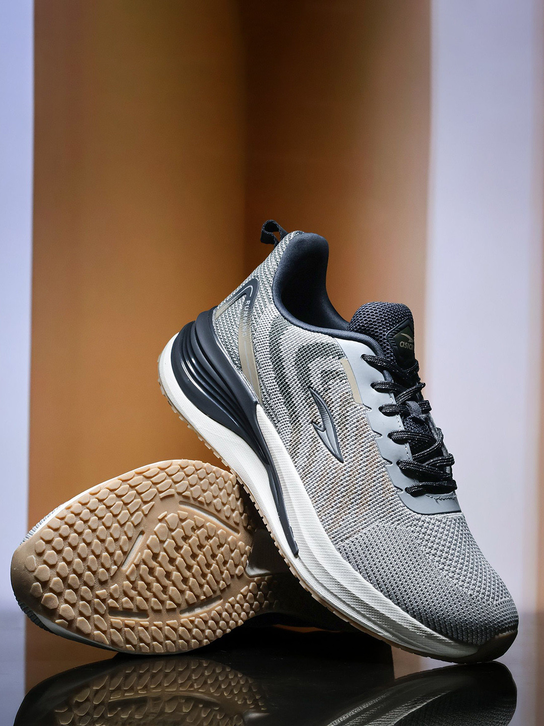 ASIAN Grey Lightweight Gym & Training Sneakers