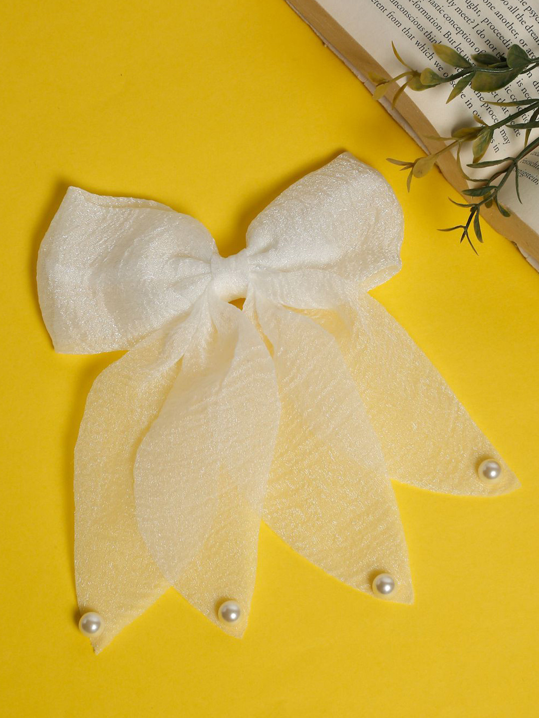 Stoln Women Bow Details Net Hair Clip