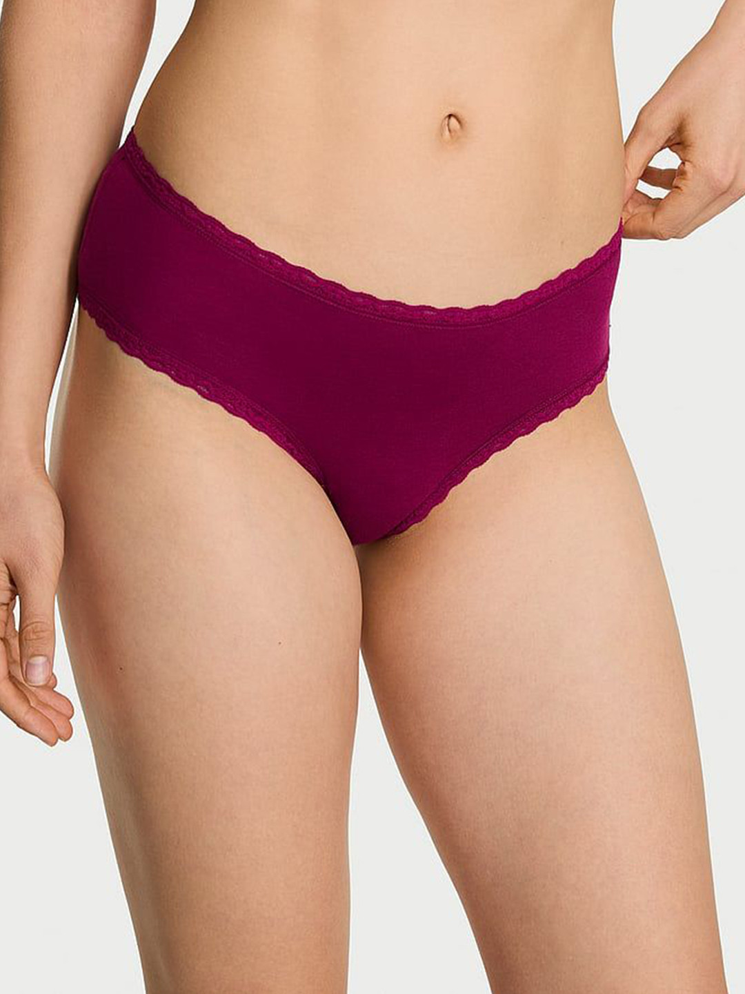 Victoria's Secret Low-Rise Lace Inner Elastic Basic Brief