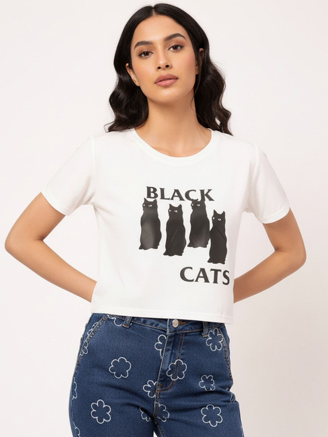 DressBerry Kitty Gang Cutesty Monochrome Tee