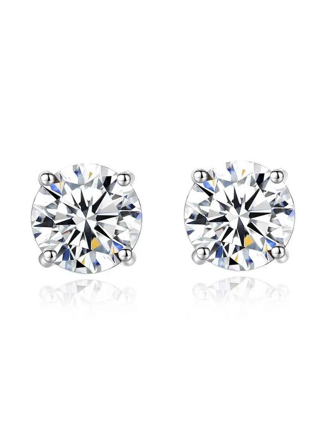 MYSTICFLAVIA London Solitaire MOISSANITE Queens Earrings
