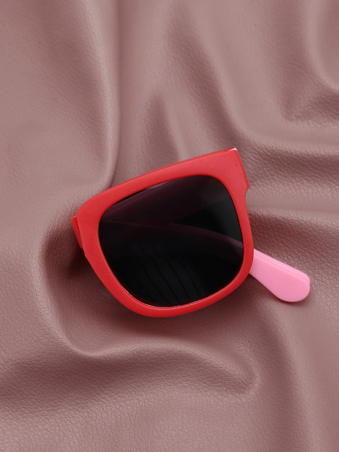 Carlton London Girls Turquoise and Orange Toned UV Protected Black Lens Foldover Sunglass