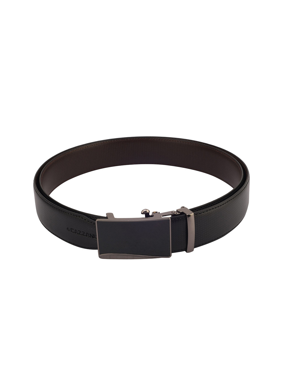 Cazzano Men Textured Belt With Buckle Closure