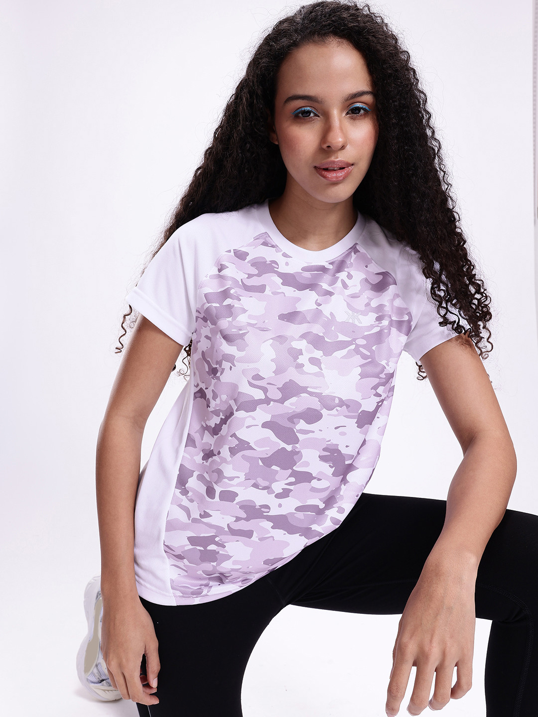 Kook N Keech Camouflage Printed Raglan Sleeves Active T-shirt